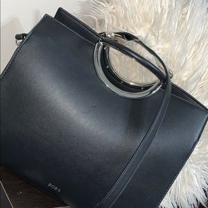 BCBG Silver Ring Structured Bag & Adjustable Strap